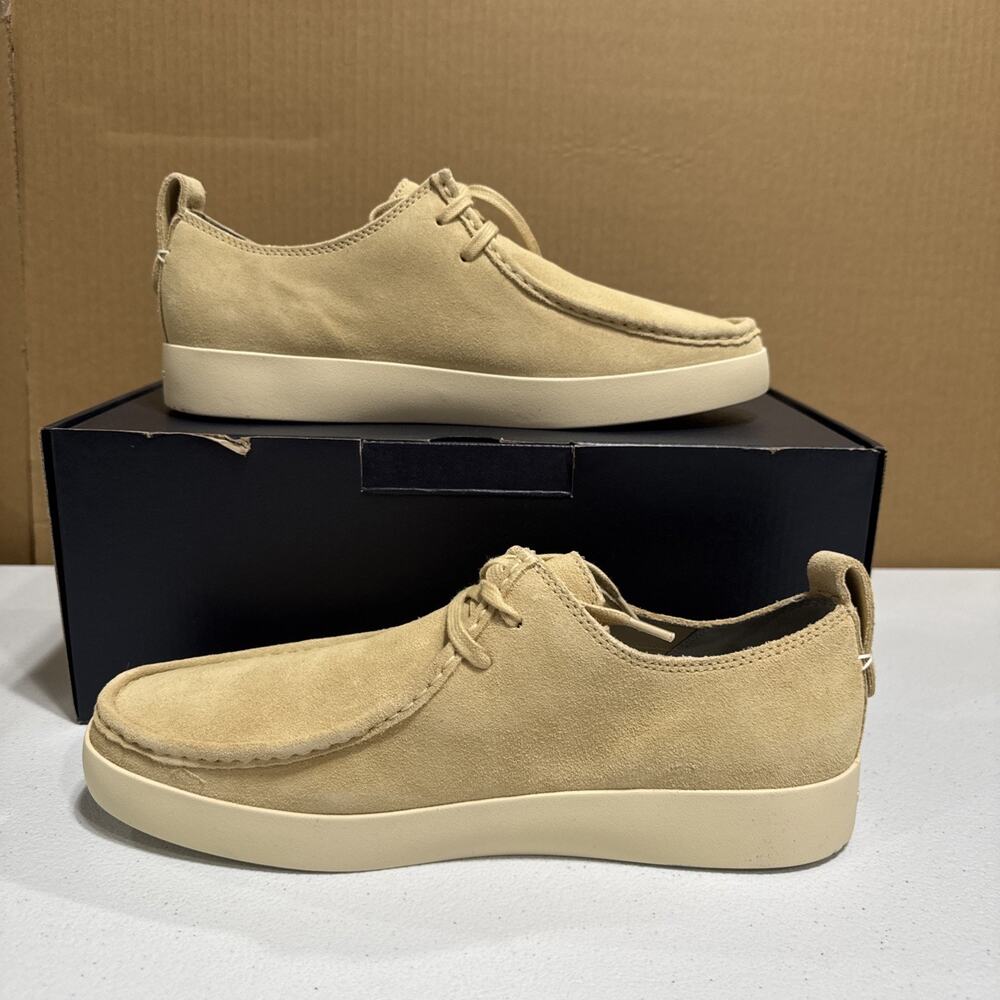 Everlane Desert Shoe Beige Suede Lace Shoes Mens 9.5 Low Top Loafers Minimalist - Picture 2 of 10